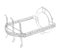 NIYANGLE Support Tasse Café Fer Argenté avec Emplacements Sculptés Organiseur Multifonction pour Tasses Porte-mugs Résistant pour Comptoir et Bar à Café