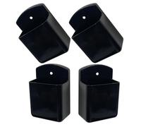 NIYANGLE Supports Muraux sans Perçage pour Télécommande Lot de 4 en Plastique Noir Léger et Lisse, Organisateur Mural Rangement Pratique pour Chambre
