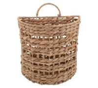 NIYANGLE Suspendu en Paille Tressée Main Beige Demi-circulaire Respirant et Gain de Place pour Rangement Bureau et Décoration Intérieure