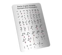 NIYANGLE Tableau Alphabet Braille Avec Points Surélevés et Ponctuation Outil Éducatif Montessori pour Apprentissage Aveugles et Voyants