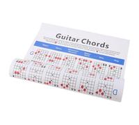 NIYANGLE Tableau d'Accords de Guitare 6 Cordes pour Débutants Affiche Éducative Imprimée sur Papier Couché Solide Guide d'Apprentissage Clair et Portable pour Pratique Musicale