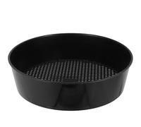 NIYANGLE Tamis à Farine Rond en Plastique Noir pour Tamiser Terre et Gravier, Outil de Jardin pour Petits Graviers et Pierres