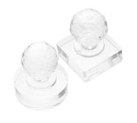 NIYANGLE Tampon Pour Fard à Paupières En Acrylique Lot De 2 Taille Standard Outil De Réparation Pour Maquillage Compatible Fard à Joues Et Surligneurs Utilisation Polyvalente Design Portable