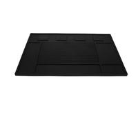 NIYANGLE Tapis de Barbier Magnétique en PVC Noir 45x30 Cm Résistant la Chaleur et Facile à Nettoyer pour Rangement des Tondeuses et Ciseaux en Station de Coiffure