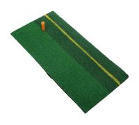 NIYANGLE Tapis D'entraînement Golf Portable 30x60 Cm en Gazon Synthétique Bicolore Jaune Tee en Caoutchouc pour Pratique Intérieure et Extérieure