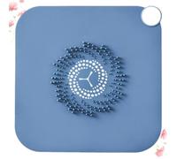 NIYANGLE Tapis en Silicone Anti-Fuite pour Drain de Sol Bleu, Couverture Résistante la Déformation Vieillissement, Cuisine