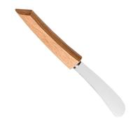 NIYANGLE Tartineur à Beurre Multifonction Résistant à L'usure en Acier Inoxydable et Manche en Bois pour Étaler Miel et Fromage au Quotidien