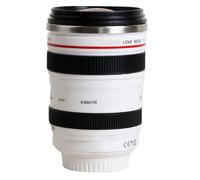 NIYANGLE Tasse à Eau en Plastique Robuste, Forme d'Objectif d'Appareil Photo, Usage Hôtel et Bureau, Contenant 350 Ml, Couleur Blanc, Design Moderne