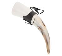 NIYANGLE Tasse en Corne D'ox Grosse Capacité Décoration Vintage et Finition Artisanale, Pièce Décorative Unique pour Boire Café ou Boisson un Style Rustique