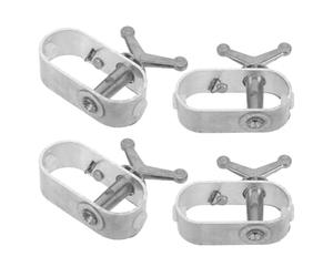 NIYANGLE Tendeur de Câble en Acier Robuste 4 Pcs, Outil de Serrage Réglable pour Câble Métallique, pour Clôtures, Bâches et Usage Extérieur, Mini Treuil Manuel Polyvalent, Tendeur de Fil