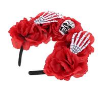 NIYANGLE -tête Halloween Floral Avec Motifs Crâne Pour Coiffure De Costume Accessoires Cheveux Fête Rôle Jouer