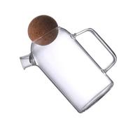 NIYANGLE Théière Verre Transparent 800 Ml Bouchon Liège, Usage Domestique, Adaptée pour Infusion Thé et Refroidissement Eau, pour Café, Lait, Jus, Présent Famille et Amis