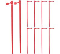NIYANGLE Tiges de Fabrication D’éoliennes en Plastique Rouges 10 Pièces pour Bricolage Jardin Extérieur, Bâtons Légers et Compacts pour Moulins à Vent DIY, Accessoires Résistants