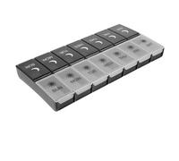 NIYANGLE Trousse à d'Extérieur 14 Compartiments Portable Organiseur Hebdomadaire Étui Sécure en PP pour Voyage et Usage Contenant à Pratique pour Adultes
