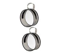 NIYANGLE Trousse De Maquillage Ronde Transparente Imperméable 2 Pièces Compactes Légères pour Femmes Voyage Paquet De Rangement Fermeture Éclair