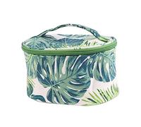 NIYANGLE Trousse de Toile à Imprimé Monstera Sac de Rangement Oval Trousse de Voyage Multifonctionnelle pour Cosmétiques et Articles de Toilette pour Voyage