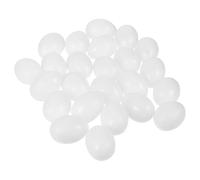 NIYANGLE Œufs en Plastique de Pigeon Lot de 30 Solides Fournitures D'élevage pour Augmenter la Survie des Œufs Décoration pour Hôtel et Bureau Blanc