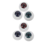 NIYANGLE Yeux Factices Ronds en Acrylique 22 MM 3 Paires Multicolores Accessoires Réalistes pour Loisirs Créatifs Poupées Masques de Cosplay et Décorations Halloween