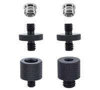 NIYATA 1 jeu d'adaptateurs filetés pour trépied 1/4" vers 3/8", adaptateur de trépied de 3/8" à 1/4", adaptateur fileté, filetage pour trépied d'appareil photo, trépied de lampe, trépied de microphone