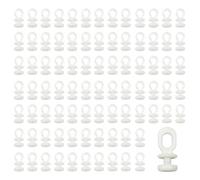 NIYATA 100Pcs Coulissant Crochet de Rideau Rail Glisseur,Patins à Rideaux,Gisseur Rail Rideau,Crochet de Rideau Rail Glisseur,Applicable à Rideaux pour Salle de Bain,Cuisine,Salon(Blanc)