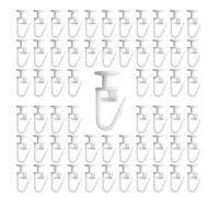 NIYATA 100Pcs Glisseur pour Rail Rideau, Crochet Roulette, Accessoires de Roue de Poulie, pour Type Rail (Blanc)