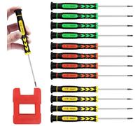 NIYATA 12Pcs Mini Tournevis de Précision avec 1 Magnétiseur,Jeu de Kit Tournevis de Précision,Tournevis Cruciforme,Torx Tournevis,Utilisé pour Réparer des Lunettes,des Montres,des Téléphones Portables