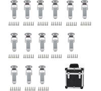 NIYATA 14Pcs Fermeture à Levier Loquet à Ressort,Fermoir à Bascule,Fermeture Levier Ressort,71mm Loquet à Ressort avec Vis,pour Trousse Médical,Tiroir,Armoire,Coffre à Outils
