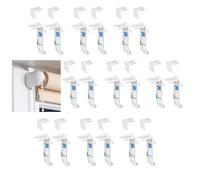 NIYATA 18Pcs Support Serrage pour Store Double Enrouleur PVC, Aaccessoires de Rechange pour Store Double sans Perçage,pour Stores,Fenêtre en Bois,Rideaux