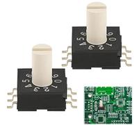 NIYATA 2PCS Commutateur RM3HAF-10, Interrupteur d'Encodeur Rotatif avec Poignée & Came Rotatif 10 Positions, Compatible pour Lunii Fabrique/Boîte à Histoires