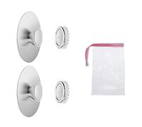 NIYATA 2Pcs Porte Savon Aimanté,Porte Savon Magnetique Acier Inoxydable,Apportez Un Filet moussant,Pas Besoin de Percer des Trous,Convient pour La Cuisine et La Salle de Bain