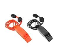 NIYATA 2Pcs Sifflet de Survie, Sifflet de Détresse Ajustable,Sifflet Secours Randonnée,Convient pour Le Camping,Le Sauvetage,La Randonnée,L'Entraînement en Randonnée,Orange et Noir