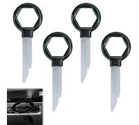 NIYATA 4 Pièces xtraction Autoradio, Outils de Démontage de Stéréo Voiture en Acier Inoxydable Solide, Compatible pour VW, Seat, Skoda, Mercedes Benz, A3, A4, T5, Golf, Autoradios 2 DIN (Noir)