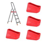 NIYATA 4Pcs Patin Escabeau 50x20 Tubesca, Embout Escabeau en Caoutchouc,Remplacement Pieds Escabeau,Pied Escabeau pour Echelles à Chevrons,Portection de L'échelle,Rouge