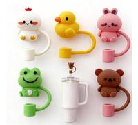 NIYATA 5Pcs Accessoire pour Stanley Cup,Capuchons pour Pailles de Stanley Cup,10MM Couvre Verre Pailles,Anti Fuite,Poussière