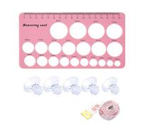 NIYATA 5Pcs Insert de Bride de Tire Lait, avec 1 Règles de Mamelon Rose et 1 Ruban à Mesurer,pour Medela,pour TSERTE,pour Momcozy S9/S9Pro/S12/S12Pro,pour L'allaitement,Transparent,13/15/17/19/21 mm
