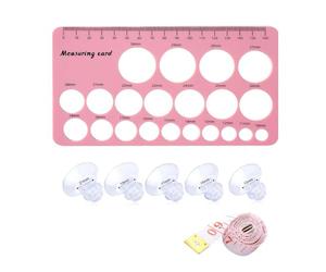 NIYATA 5Pcs Insert de Bride de Tire Lait, avec 1 Règles de Mamelon Rose et 1 Ruban à Mesurer,pour Medela,pour TSERTE,pour Momcozy S9/S9Pro/S12/S12Pro,pour L'allaitement,Transparent,13/15/17/19/21 mm