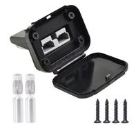 NIYATA Anderson Connecteur 120 A, base de panneau mâle compatible avec fiche Anderson, pour voiture, camping-car, caravane, moto, bateau (noir)