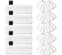 NIYATA Lot de 10 chiffons en microfibre compatibles avec Kärcher Easyfix SC1 SC2 SC3 SC4 SC5,5, 5 chiffons de sol, 5 housses pour buse manuelle, accessoires pour serpillère en microfibre Kärcher