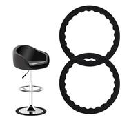 NIYATA Lot de 2 housses antidérapantes en silicone pour tabourets de bar, sans rayures, sans bruit, protège le sol en bois, convient aux bases de chaise de 41,9 cm à 47 cm, noir
