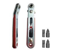 NIYATA Lot de 2 mini clés à cliquet magnétiques avec 4 embouts, poignée de tournevis micro 1/4", clé réversible à cliquet, petites clés à cliquet pour gadgets, maisons et autres appareils