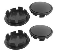 NIYATA Lot de 4 cache-moyeux pour VW, noir, 65 mm, VW 65 mm, noir mat 3B7601171