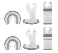 NIYATA Lot de 6 lames diamantées pour outil multifonction, lame oscillante pour outil multifonction de retrait de coulis, lame de retrait de coulis diamantée, lame multifonction pour maçonnerie pour