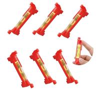 NIYATA Niveau a Bulle Corde,Mini Corde Bulle Niveau,75mm Cordeau Maçon Niveau à Bulle,Niveaux Bulle avec Fil de Suspension,pour Maçonnerie,Plomberie,Travaux Précision,Rouge