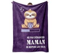 Niyewsor Cadeau Anniversaire Maman, Plaid Couverture Polaire Cadeau pour Maman, Cadeau Fete des Meres, Fête des Mères et de Noël 62 * 52in (Pourpre)