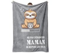 Niyewsor Cadeau Anniversaire Maman, Plaid Couverture Polaire Cadeau pour Maman, Cadeau Maman Noel, Cadeau Fete des Meres, Idée Cadeau de Fête des Mères et de Noël pour Maman 62 * 52in (Gris)