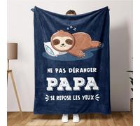 Niyewsor Cadeau Fete des Peres, Cadeau Anniversaire Papa, Plaid Couverture Polaire - Cadeau pour Papa, Fete des Peres, Fête des Pères et Cadeaux de Noël(157 * 208cm)