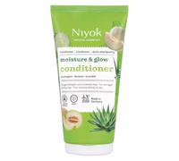 Niyok Après-shampoing Moisture & Glow 150 ml - Après-shampoing pour cheveux secs et abîmés, hydratant, effet anti-frisottis, plus de souplesse et de brillance, parfum aloe vera