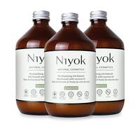 Niyok® Bain de bouche à l'huile de noix de coco « menthe poivrée » (3 x 500 ml) • Bain de bouche antibactérien à l'huile de coco bio • Sans fluorure et sans alcool • Pour des gencives saines • Bain de