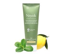 Niyok® Dentifrice à l'huile de coco bio « Menthe poivrée et citron » (75 ml) • Dentifrice naturel pour des dents blanches • Soin intensif & fraîcheur • Protège les gencives • Sans fluorure et