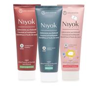 Niyok® Dentifrice à l'huile de coco biologique (3 x 75 ml) • Dentifrice Extra Care sans fluor • Naturel et durable • Sans microplastiques • Dentifrice végétalien • Saveurs naturelles fraîches